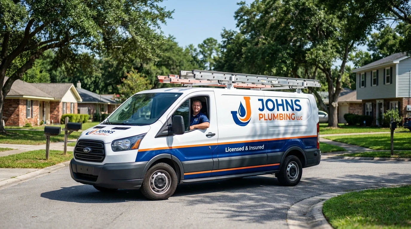 Johns Plumbing LLC service van in Tuba City, AZ