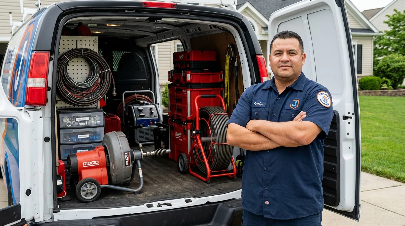 Professional drain cleaning equipment and Johns Plumbing LLC plumber in Tuba City