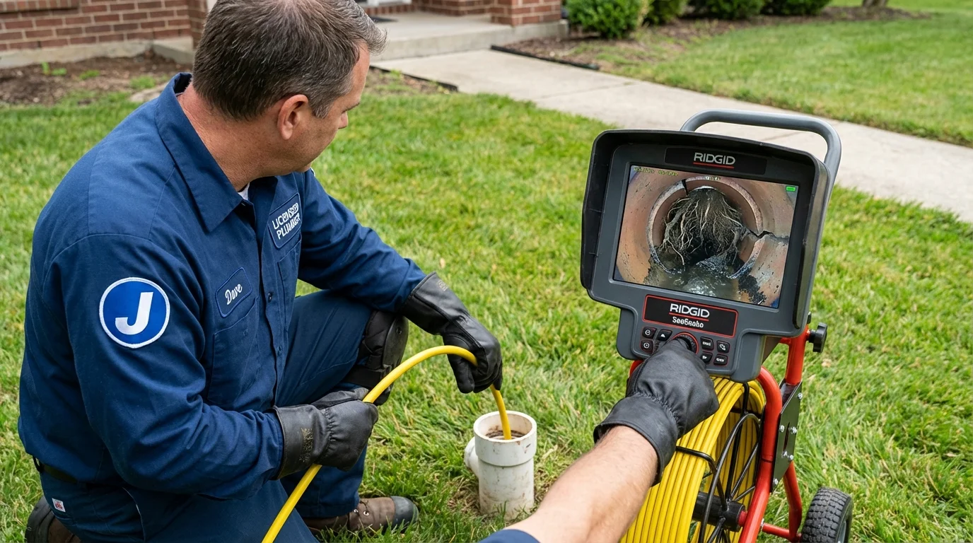 Sewer camera inspection being performed by Johns Plumbing LLC in Tuba City