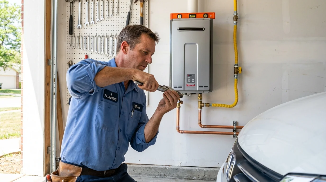 Tankless water heater installation by a Johns Plumbing LLC plumber in Tuba City